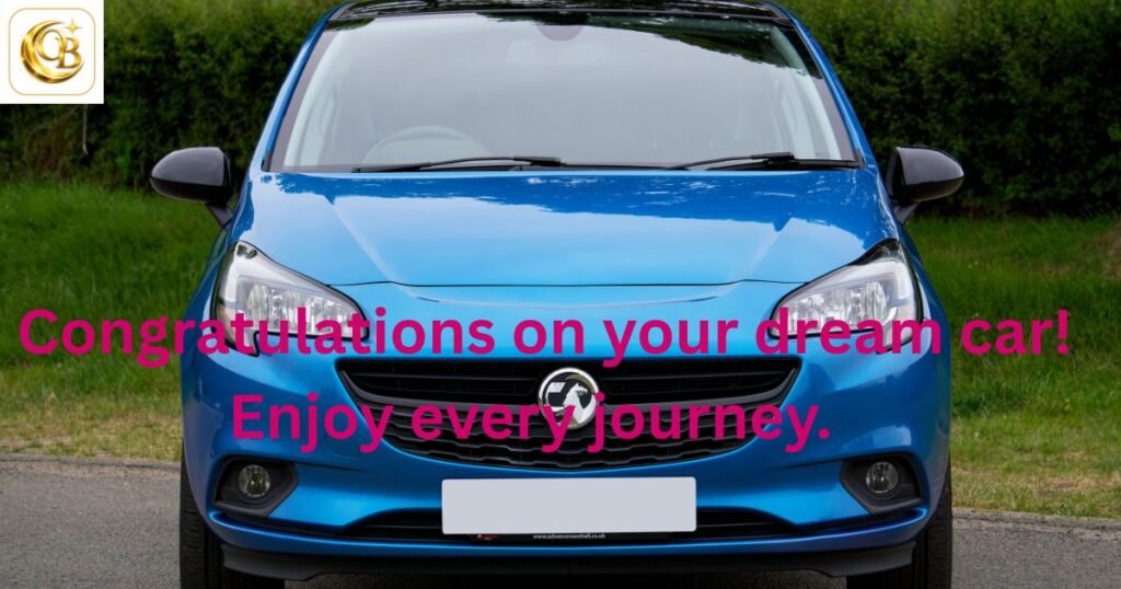 Congratulations on your new car