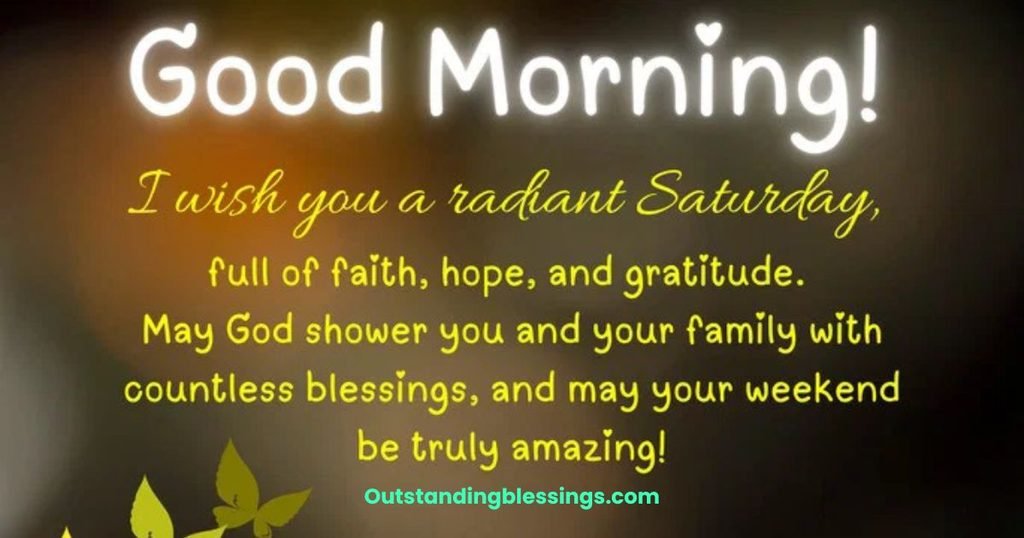 Saturday good morning